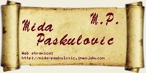 Mida Paskulović vizit kartica